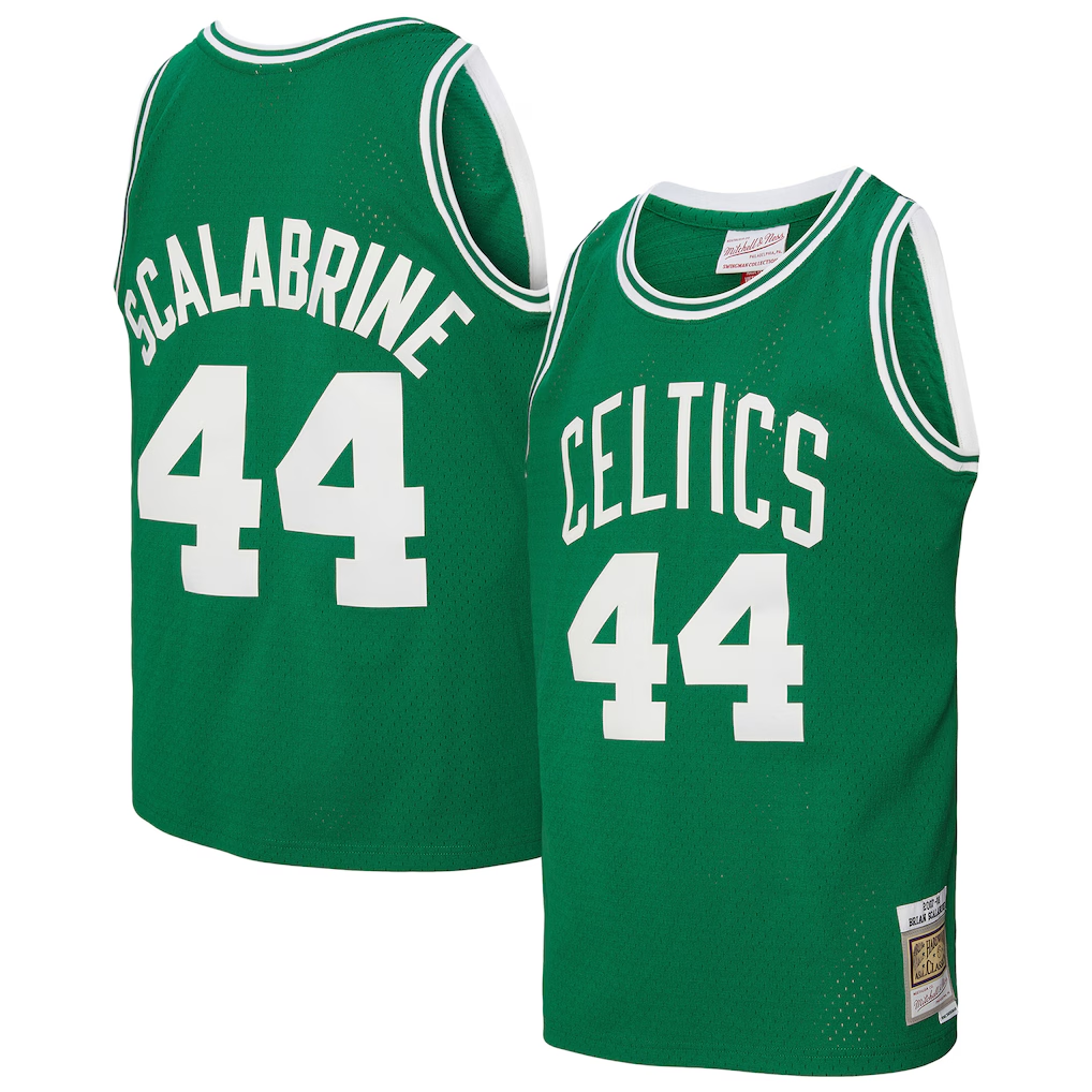 Elroe B.Celtics #44 Brian Scalabrine Mitchell & Ness Kelly Green 200708 Hardwood Classics Swingman Jerseys