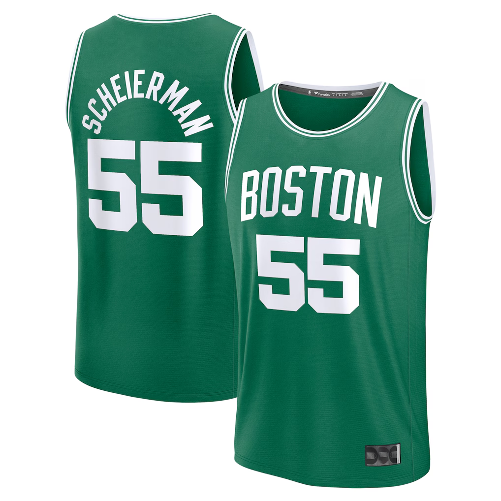 Elroe B.Celtics #55 Baylor Scheierman Kelly Green 2024 Draft Fast Break Player Jerseys - Icon Edition