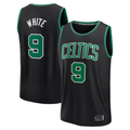 Elroe B.Celtics #9 Derrick White  Black Fast Break Replica Player Jerseys - Statement Edition