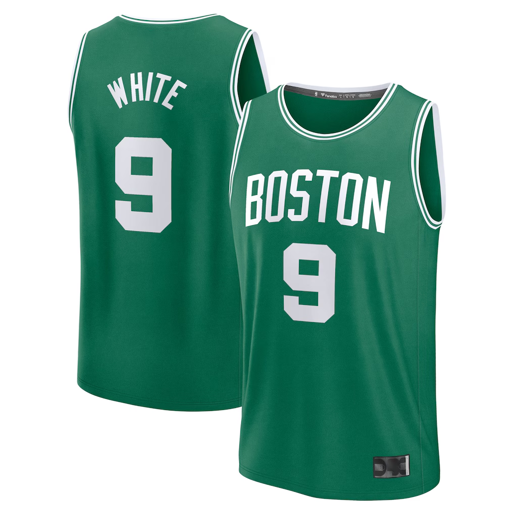 Elroe B.Celtics #9 Derrick White  Kelly Green Fast Break Replica Player Jerseys - Icon Edition