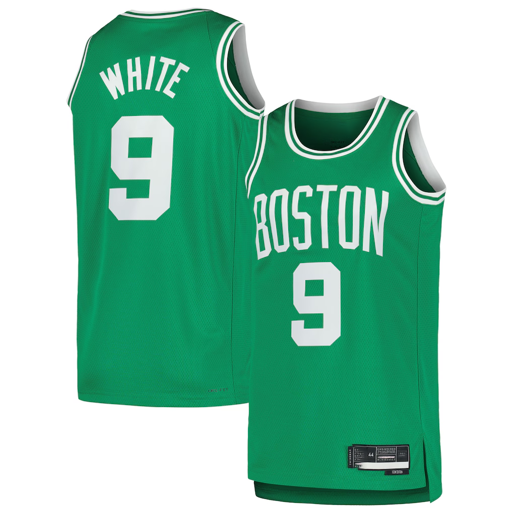 Elroe B.Celtics #9 Derrick White Kelly Green Swingman Jerseys - Icon Edition