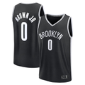 Elroe B.Nets #0 Mikel Brown Jr.  Black 2026 Draft First Round Pick Fast Break Jerseys - Icon Edition
