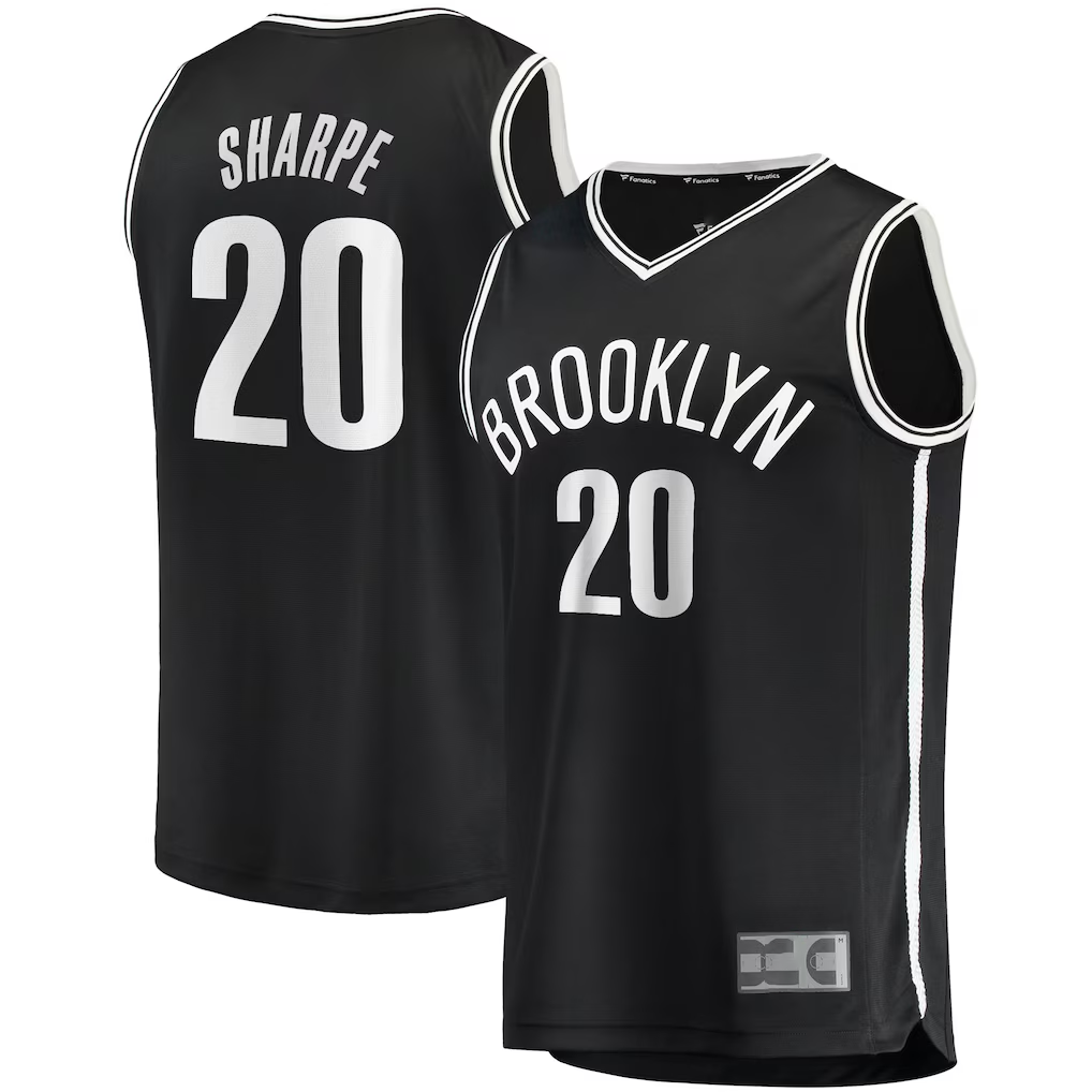 Elroe B.Nets #20 Day'Ron Sharpe  Black Fast Break Replica Jerseys - Icon Edition