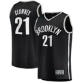 Elroe B.Nets #21 Noah Clowney Black Fast Break Replica Jerseys - Icon Edition