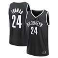 Elroe B.Nets #24 Cam Thomas Black Fast Break Replica Jerseys - Icon Edition