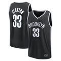 Elroe B.Nets #33 Nic Claxton  Black Fast Break Replica Jerseys - Icon Edition