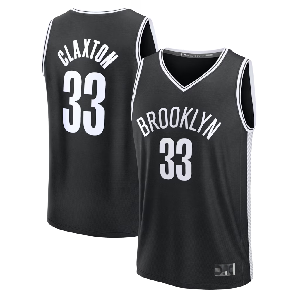 Elroe B.Nets #33 Nic Claxton  Black Fast Break Replica Jerseys - Icon Edition