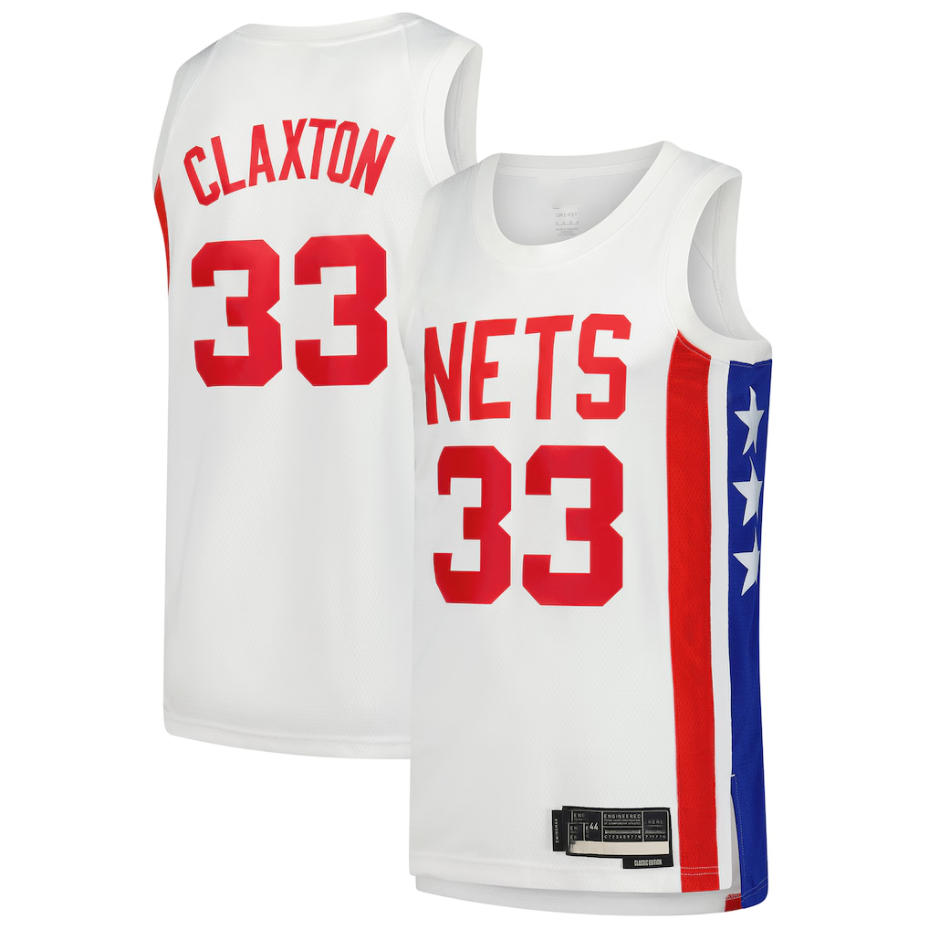 Elroe B.Nets #33 Nic Claxton White Swingman Jerseys - Classic Edition