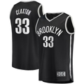 Elroe B.Nets #33 Nicolas Claxton  Black Fast Break Player Jerseys - Icon Edition