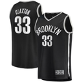 Elroe B.Nets #33 Nicolas Claxton  Black Fast Break Replica Jerseys - Icon Edition