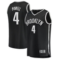 Elroe B.Nets #4 Drake Powell Black Fast Break Replica Jerseys - Icon Edition