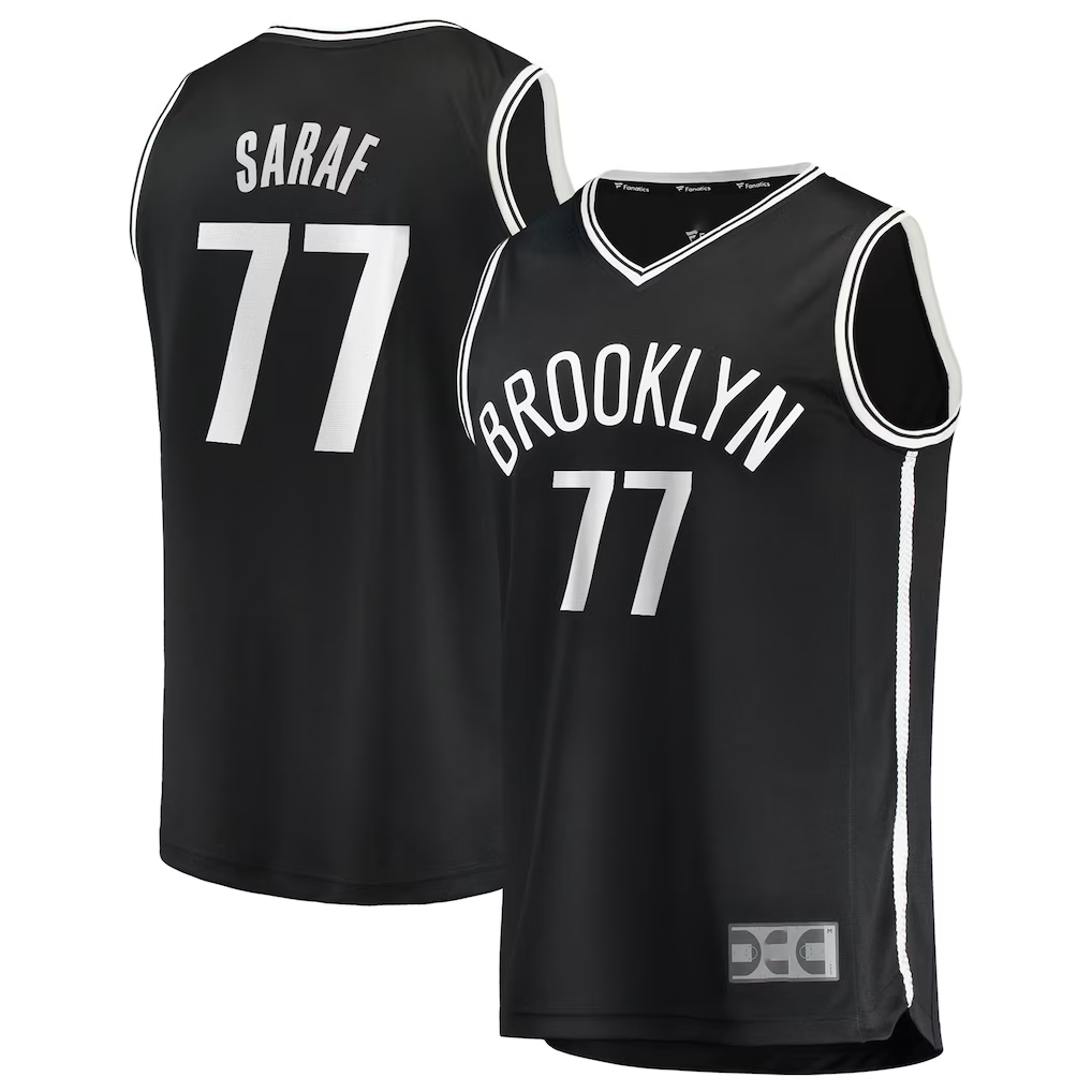Elroe B.Nets #77 Ben Saraf  Black Fast Break Replica Jerseys - Icon Edition