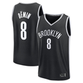 Elroe B.Nets #8 Egor D?min Black Fast Break Replica Jerseys - Icon Edition