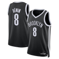 Elroe B.Nets #8 Egor D?min Black Swingman Jerseys - Icon Edition