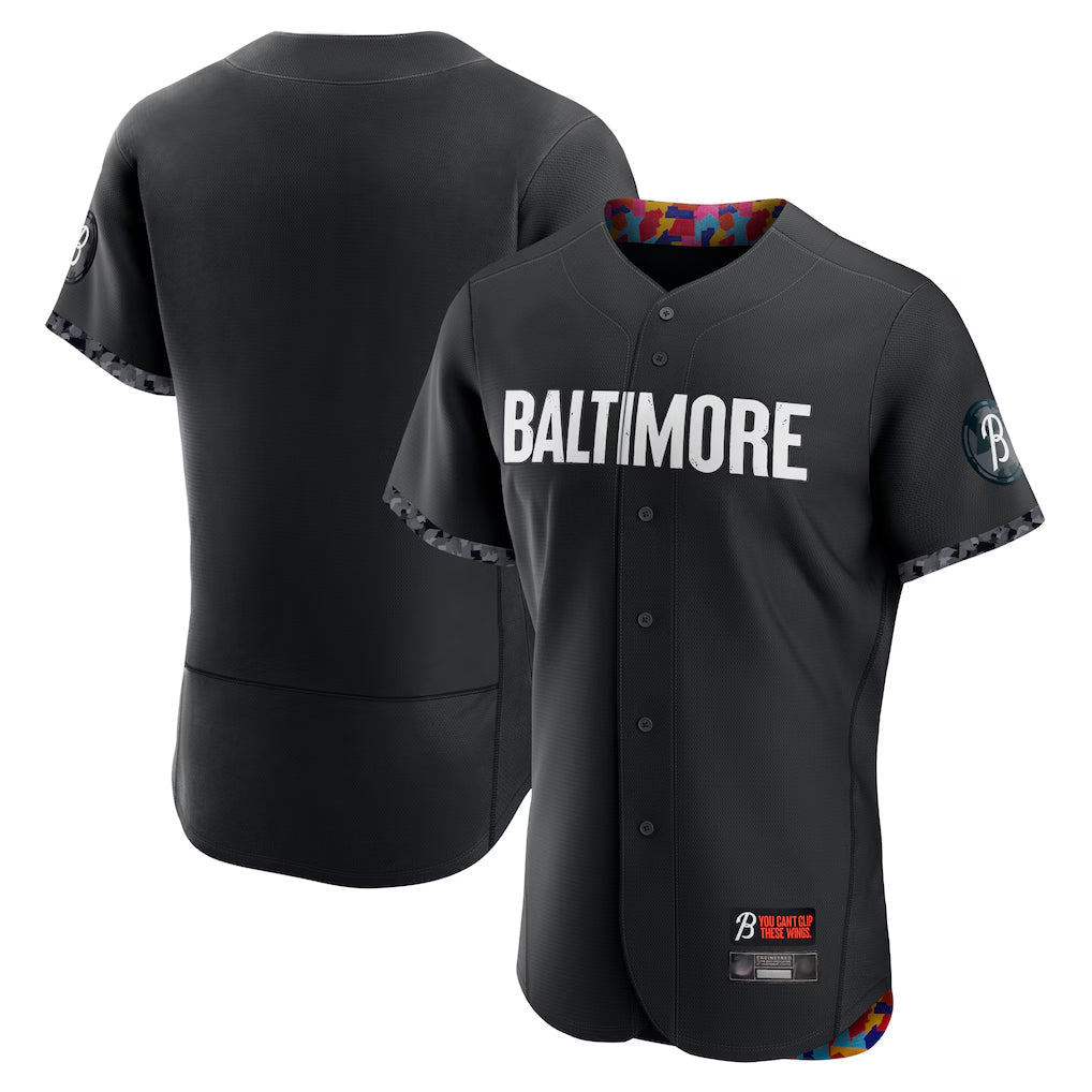 Elroe B.Orioles Black City Connect Limited Elite Home Blank Player Stitched Jerseys