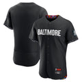 Elroe B.Orioles Black City Connect Limited Elite Home Blank Player Stitched Jerseys