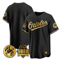 Elroe B.Orioles Black Gold 30th Anniversary of 2131 Home Game Blank Player Stitched Jerseys
