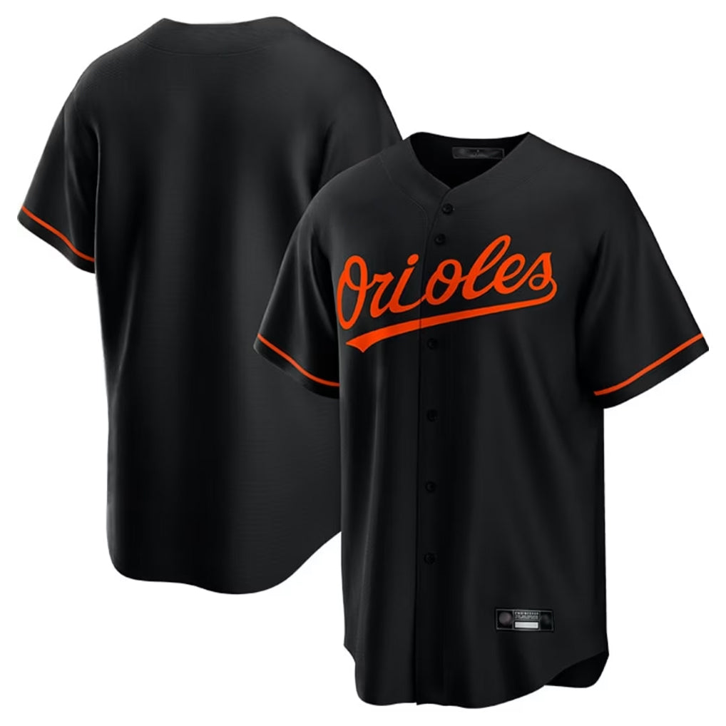 Elroe B.Orioles Black Home Game Blank Player Stitched Jerseys