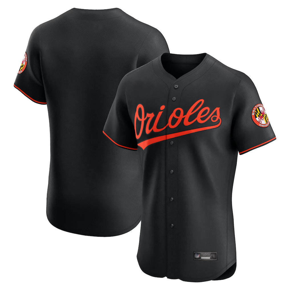 Elroe B.Orioles Black Limited Elite Home Game Blank Player Stitched Jerseys