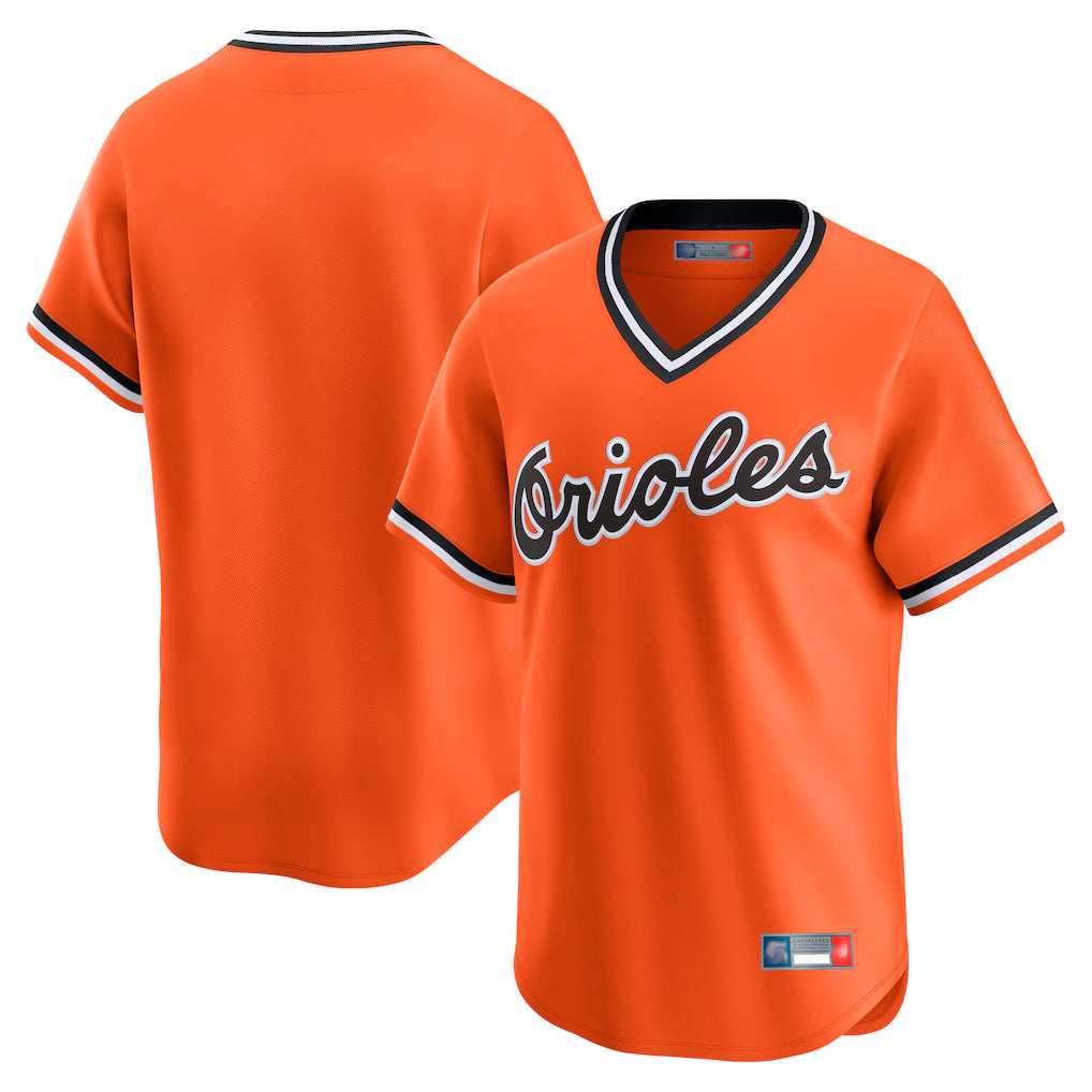 Elroe B.Orioles Orange Cooperstown Collection Limited T-shirt Home Blank Player Stitched Jerseys