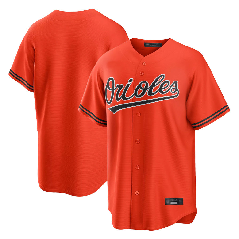 Elroe B.Orioles Orange Home Game Blank Player Stitched Jerseys