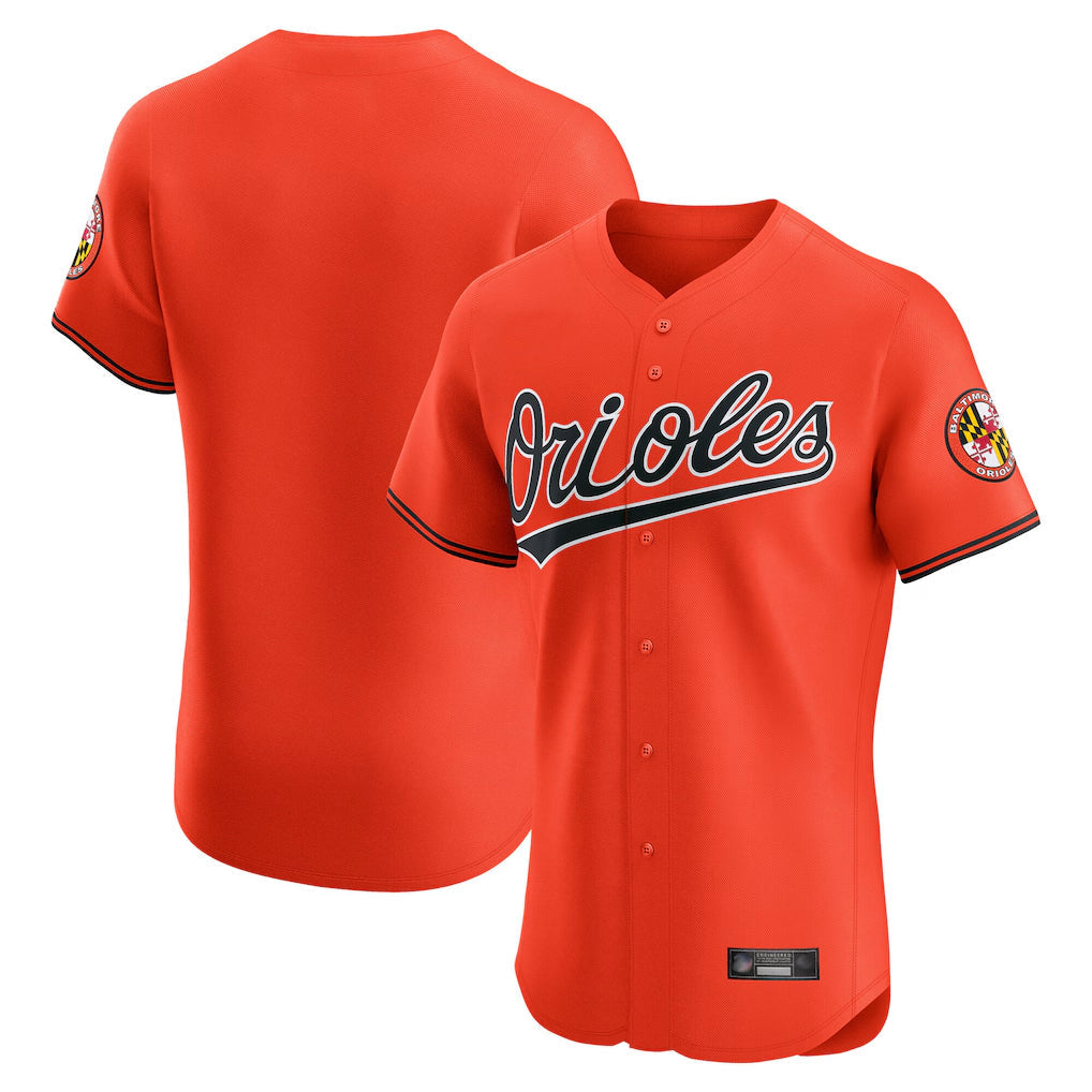 Elroe B.Orioles Orange Limited Elite Home Game Blank Player Stitched Jerseys