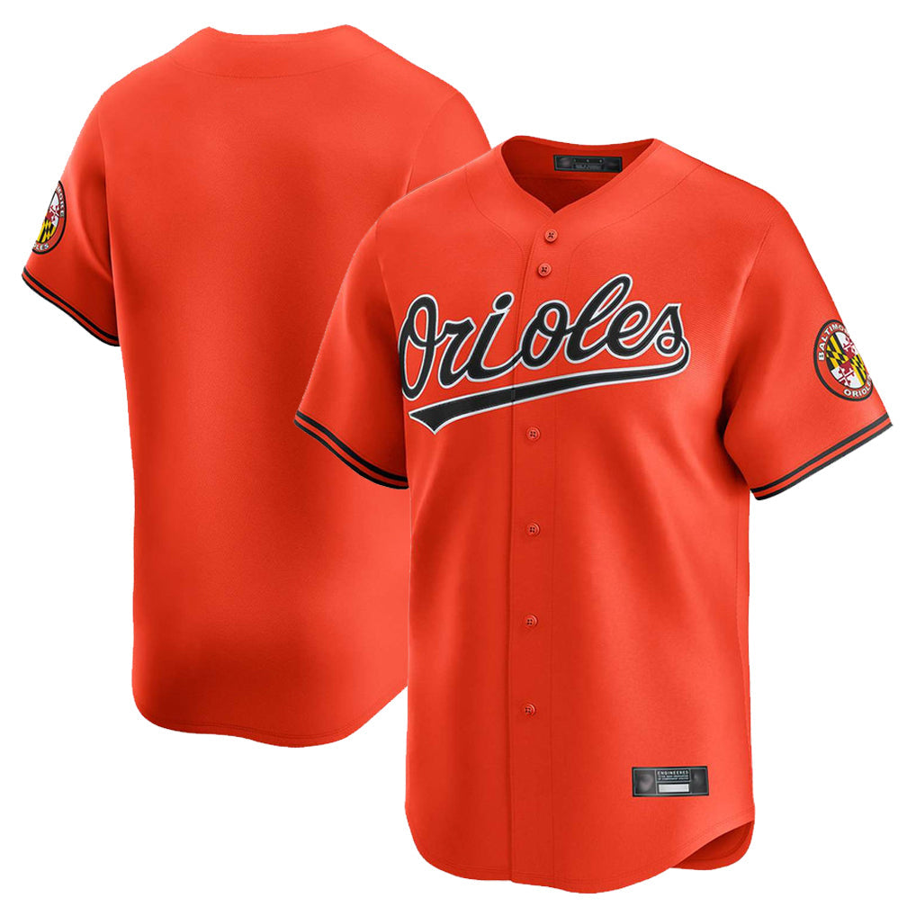 Elroe B.Orioles Orange Limited Home Game Blank Player Stitched Jerseys