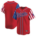 Elroe B.Orioles Red Independence Day Vapor Premier Limited Home Game Blank Player Stitched Jerseys
