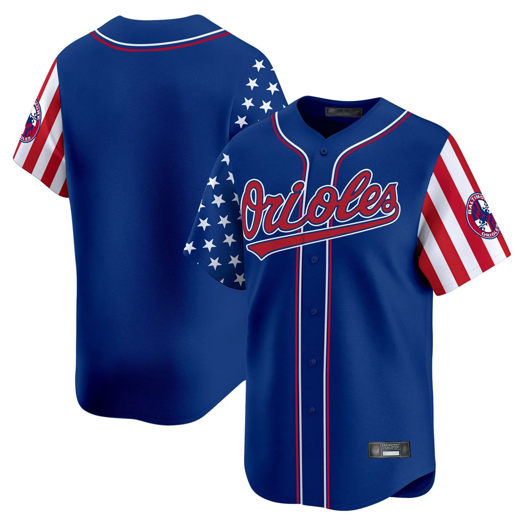 Elroe B.Orioles Royal Independence Day Vapor Premier Limited Home Game Blank Player Stitched Jerseys