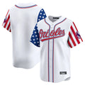 Elroe B.Orioles White Independence Day Vapor Premier Home Game Blank Player Stitched Jerseys