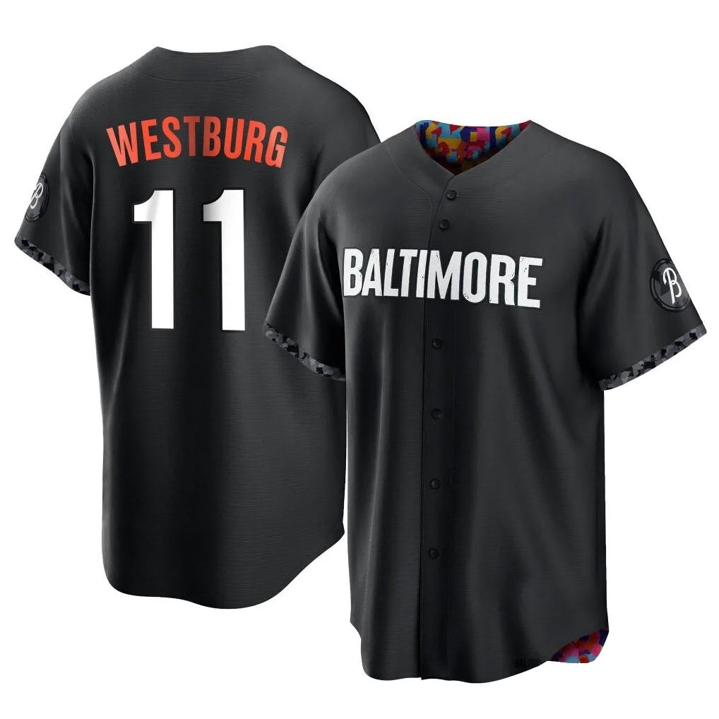 Elroe B.Orioles #11 Jordan Westburg Player Black City Connect Home Game Stitched Jerseys