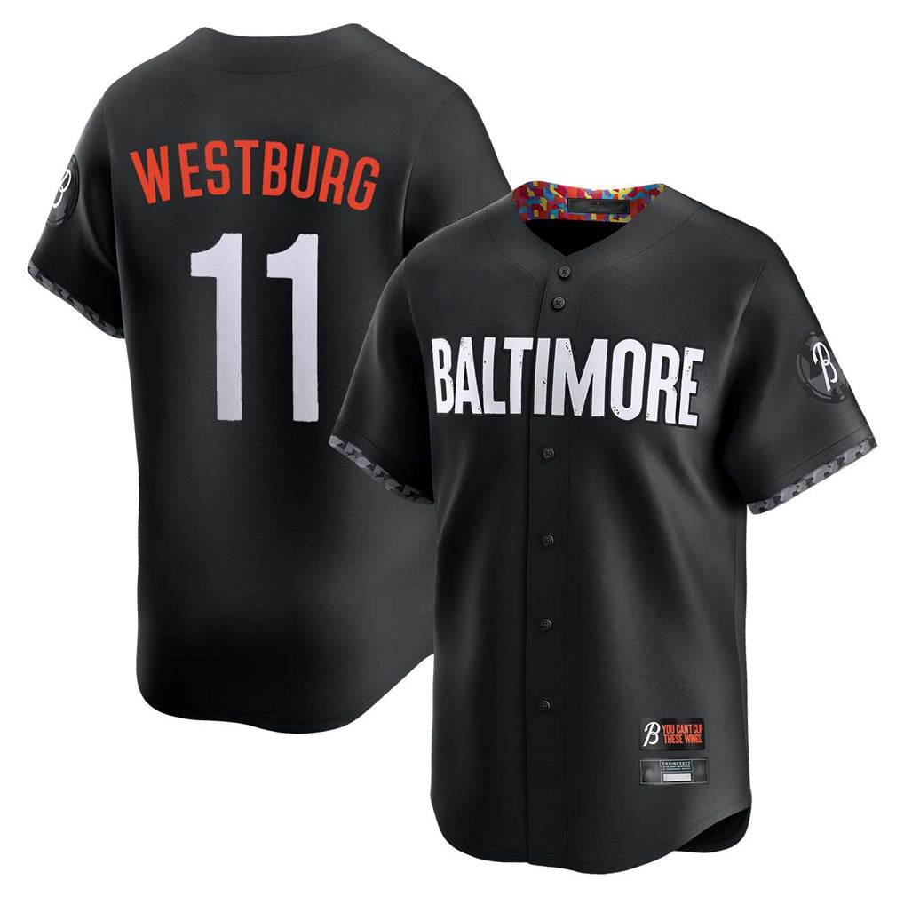 Elroe B.Orioles #11 Jordan Westburg Player Black City Connect Limited Home Game Stitched Jerseys