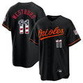 Elroe B.Orioles #11 Jordan Westburg Player Black USA 250 Fourth of July Home Game Stitched Jerseys