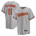 Elroe B.Orioles #11 Jordan Westburg Player Gray Home Game Stitched Jerseys