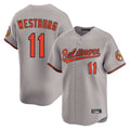 Elroe B.Orioles #11 Jordan Westburg Player Gray Limited Home Game Stitched Jerseys