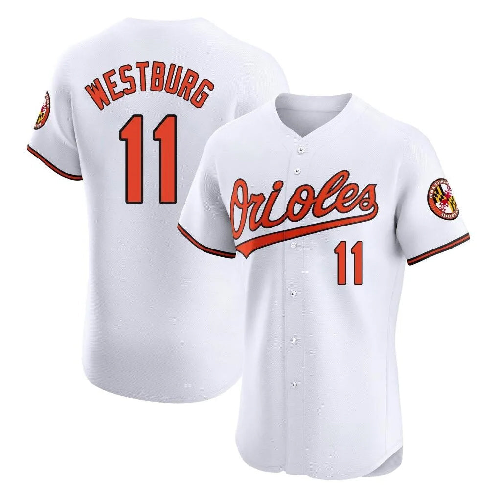 Elroe B.Orioles #11 Jordan Westburg Player White Limited Elite Home Game Stitched Jerseys