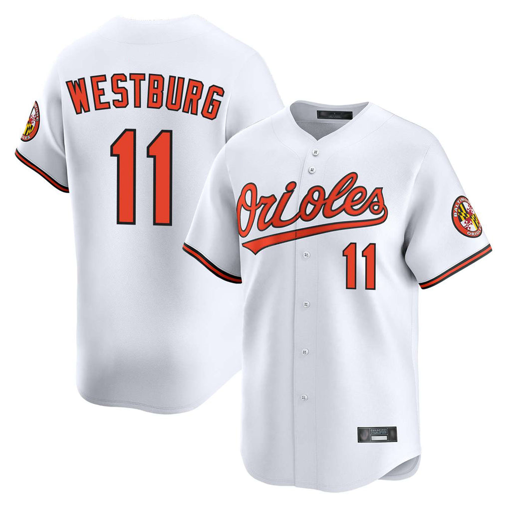 Elroe B.Orioles #11 Jordan Westburg Player White Limited Home Game Stitched Jerseys
