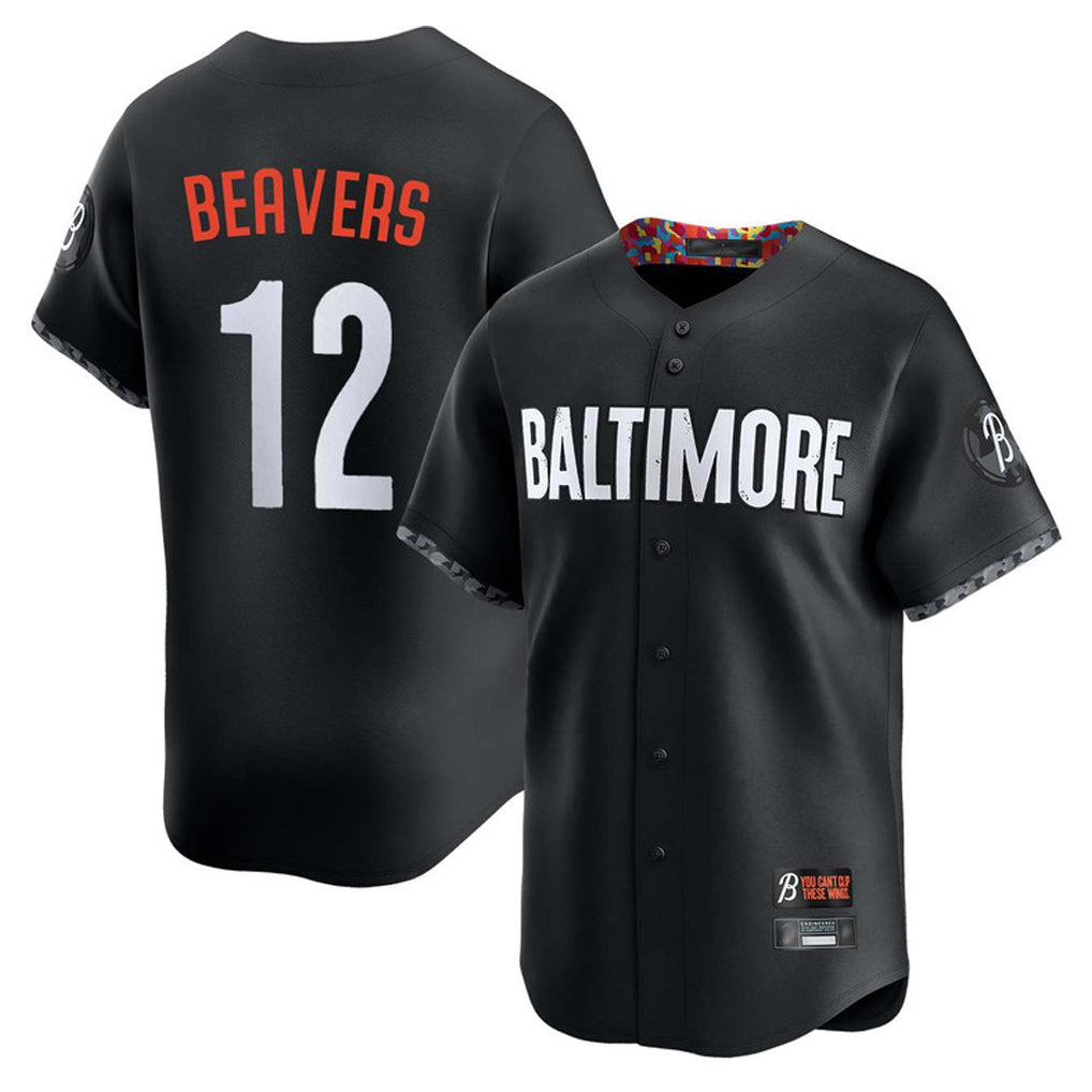 Elroe B.Orioles #12 Dylan Beavers Player Black City Connect Limited Home Game Stitched Jerseys
