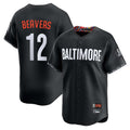 Elroe B.Orioles #12 Dylan Beavers Player Black City Connect Limited Home Game Stitched Jerseys