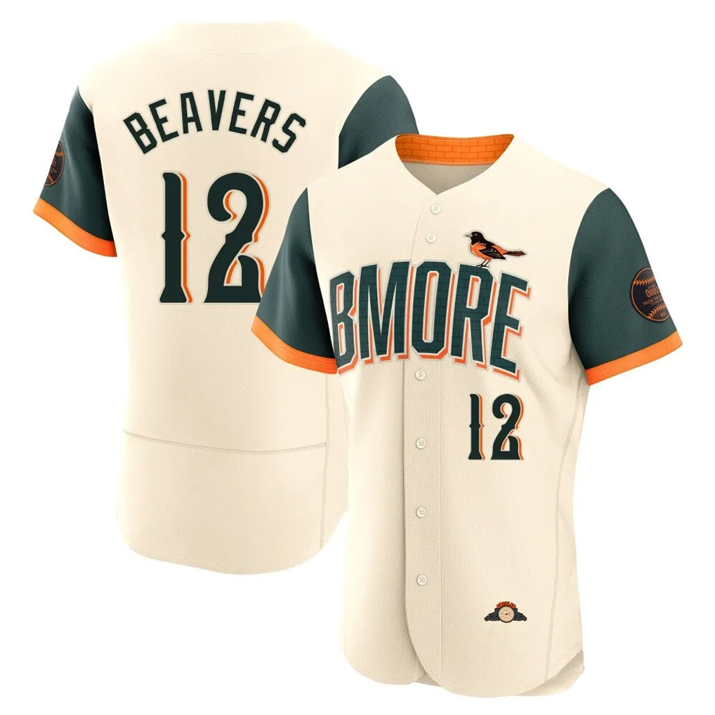 Elroe B.Orioles #12 Dylan Beavers Player Cream 2026 City Connect Limited Elite Home Game Stitched Jerseys