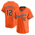 Elroe B.Orioles #12 Dylan Beavers Player Orange T-shirt Limited Home Game Stitched Jerseys