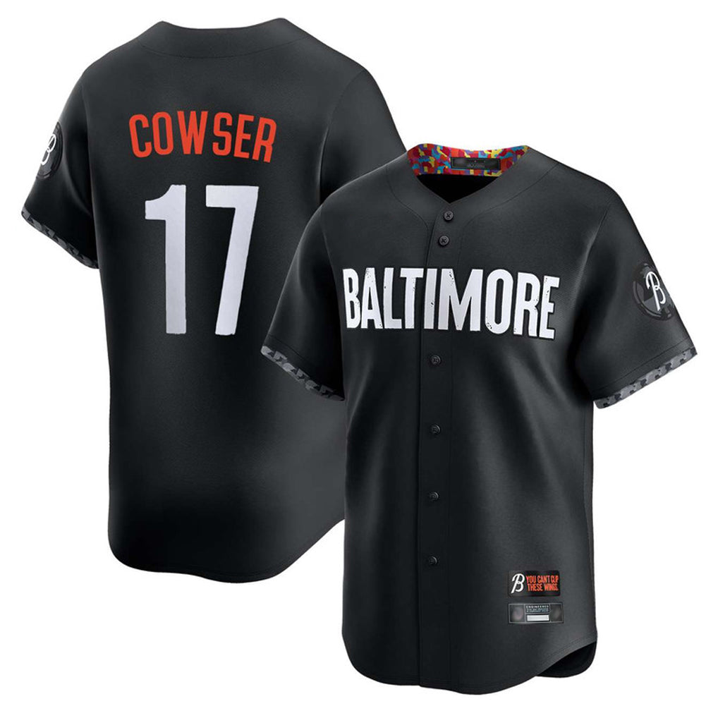 Elroe B.Orioles #17 Colton Cowser Player Black City Connect Limited Home Game Stitched Jerseys