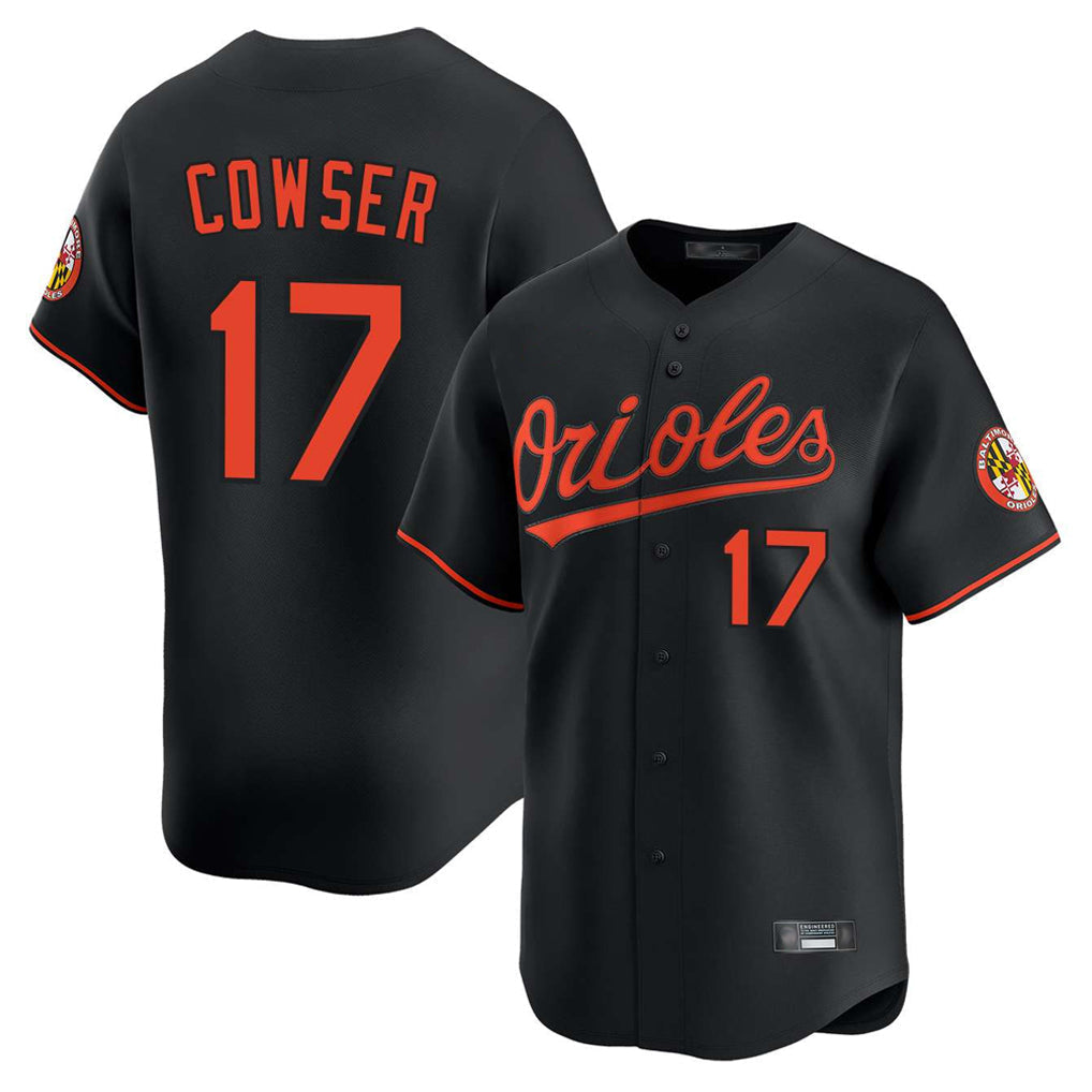 Elroe B.Orioles #17 Colton Cowser Player Black Limited Home Game Stitched Jerseys