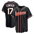 Elroe B.Orioles #17 Colton Cowser Player Black Out Home Game Stitched Jerseys