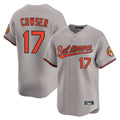 Elroe B.Orioles #17 Colton Cowser Player Gray Limited Home Game Stitched Jerseys