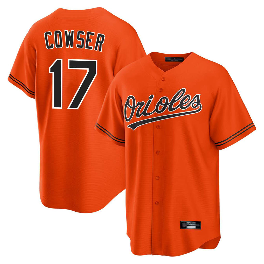 Elroe B.Orioles #17 Colton Cowser Player Orange Home Game Stitched Jerseys