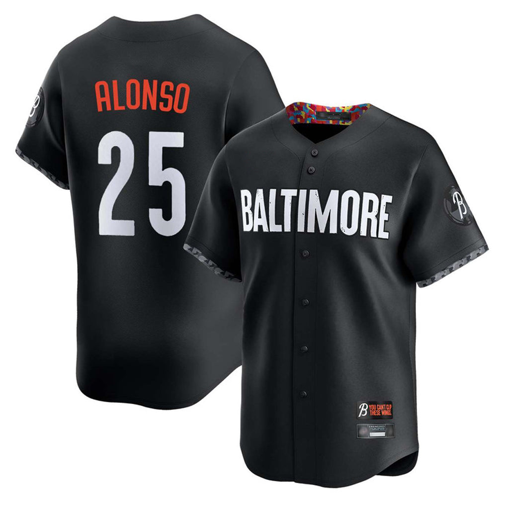 Elroe B.Orioles #25 Pete Alonso Player Black City Connect Limited Home Game Stitched Jerseys