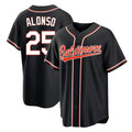 Elroe B.Orioles #25 Pete Alonso Player Black Out Home Game Stitched Jerseys