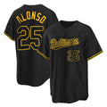 Elroe B.Orioles #25 Pete Alonso Player Black Snake Skin City Home Game Stitched Jerseys
