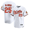 Elroe B.Orioles #25 Pete Alonso Player White Limited Home Game Stitched Jerseys
